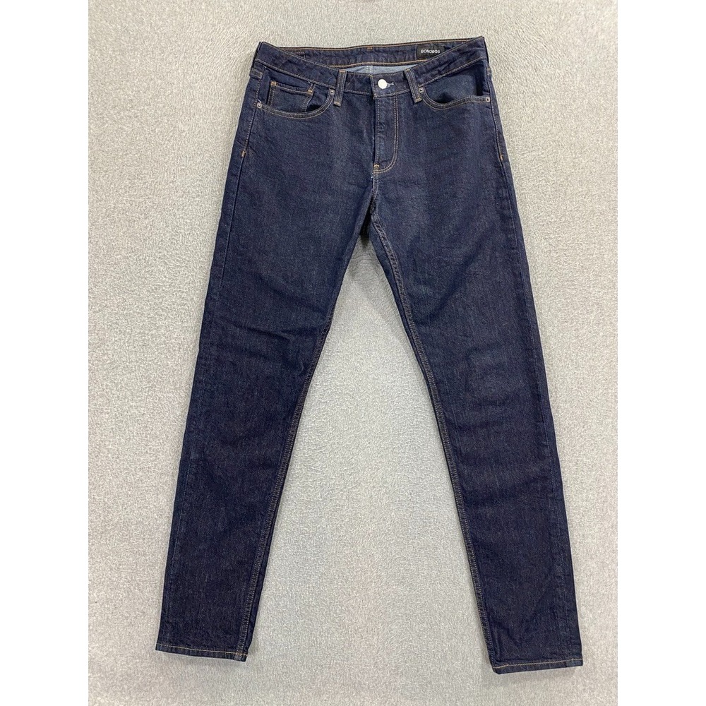 BONOBOS Jeans Mens‎ 32x34 (Fits 32x33) Blue Slim Taper Dark Wash Designer Denim